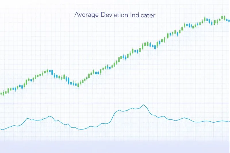 Average Deviation on a price chart: illustration of the indicator and how it is used in technical analysis