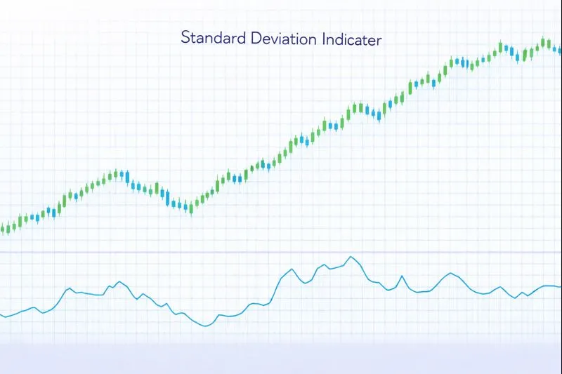 Standard Deviation on a price chart: illustration of the indicator and how it is used in technical analysis