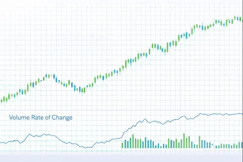 Volume Rate of Change on a price chart: illustration of the indicator and how it is used in technical analysis